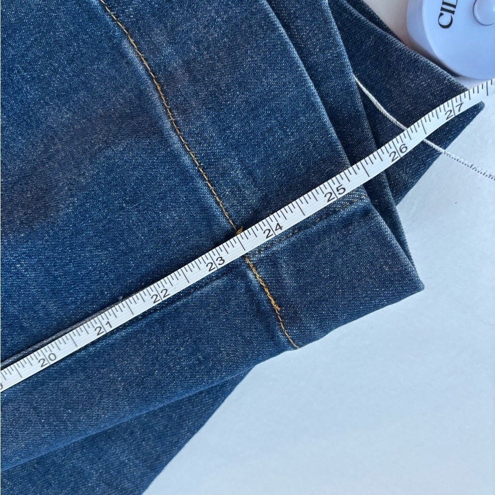 SPANX Dark Blue Flare & Wide Leg Cropped Jeans NWOT - Picture 10 of 10